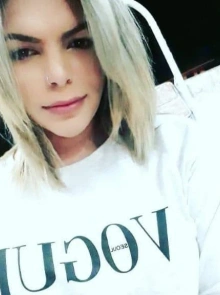 Perfil de Adriana Riquier, em destaque nos anúncios de acompanhantes de luxo